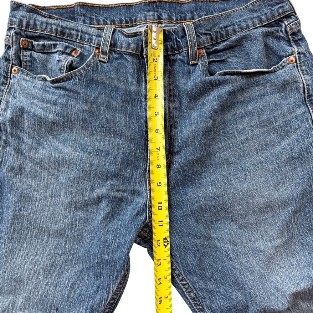 Levi Strauss 505 Mens Blue Wash Straight Fit Denim Jeans Size 36x32‎ - Picture 5 of 7